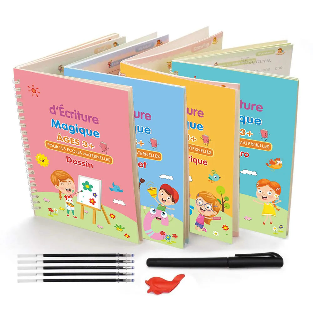 Cahier d’écriture Effaçable et Réutilisable pour Enfant
